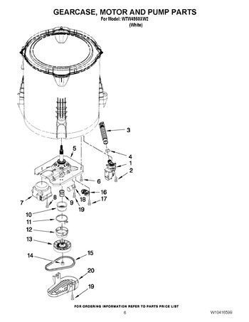 Diagram for WTW4950XW2